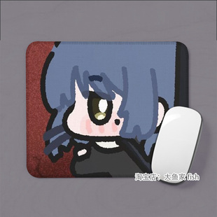 锁边鼠标垫 通用办公桌桌垫 硅胶防滑 鼠标垫 孤独摇滚山田凉周边