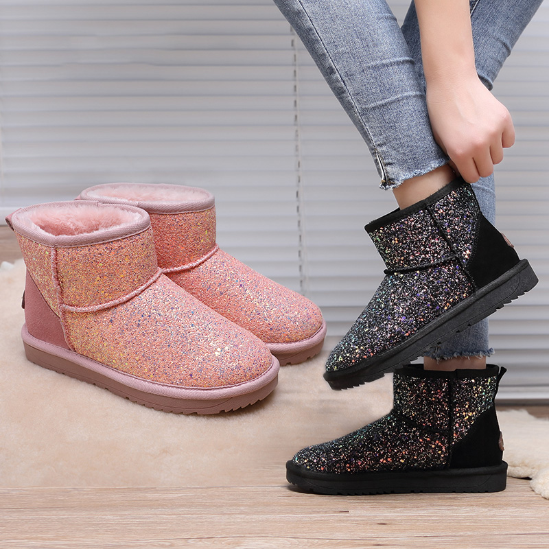 格丽特平跟短筒靴NBU保暖