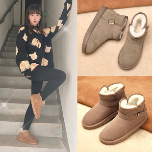 雪地靴女2025年新款靴子加厚雪地棉鞋冬季男女保暖加绒防水面包鞋