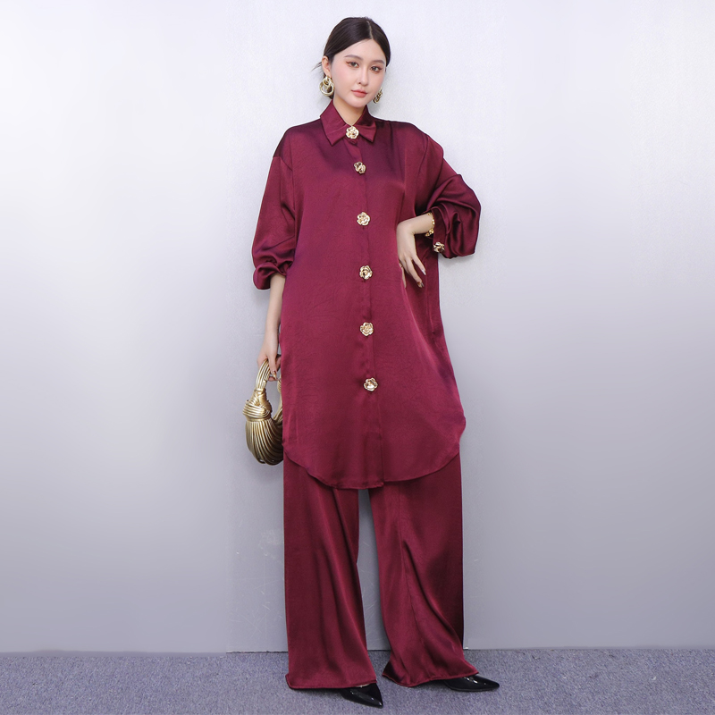 复古设计感2025秋冬新款女套装