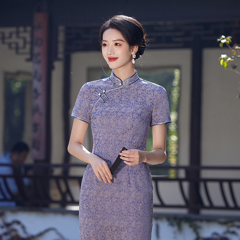 端庄大气长款旗袍女2025年