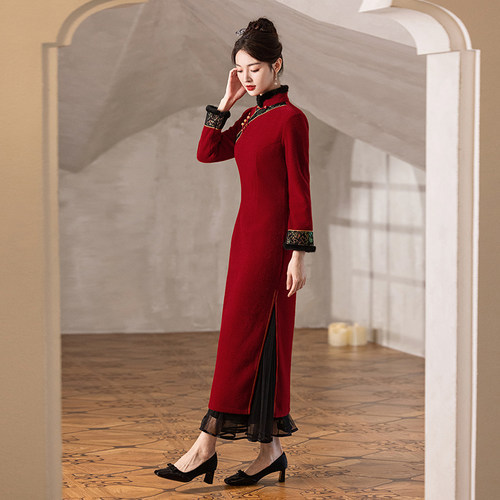 新中式半身裙莹杉淑女A字裙