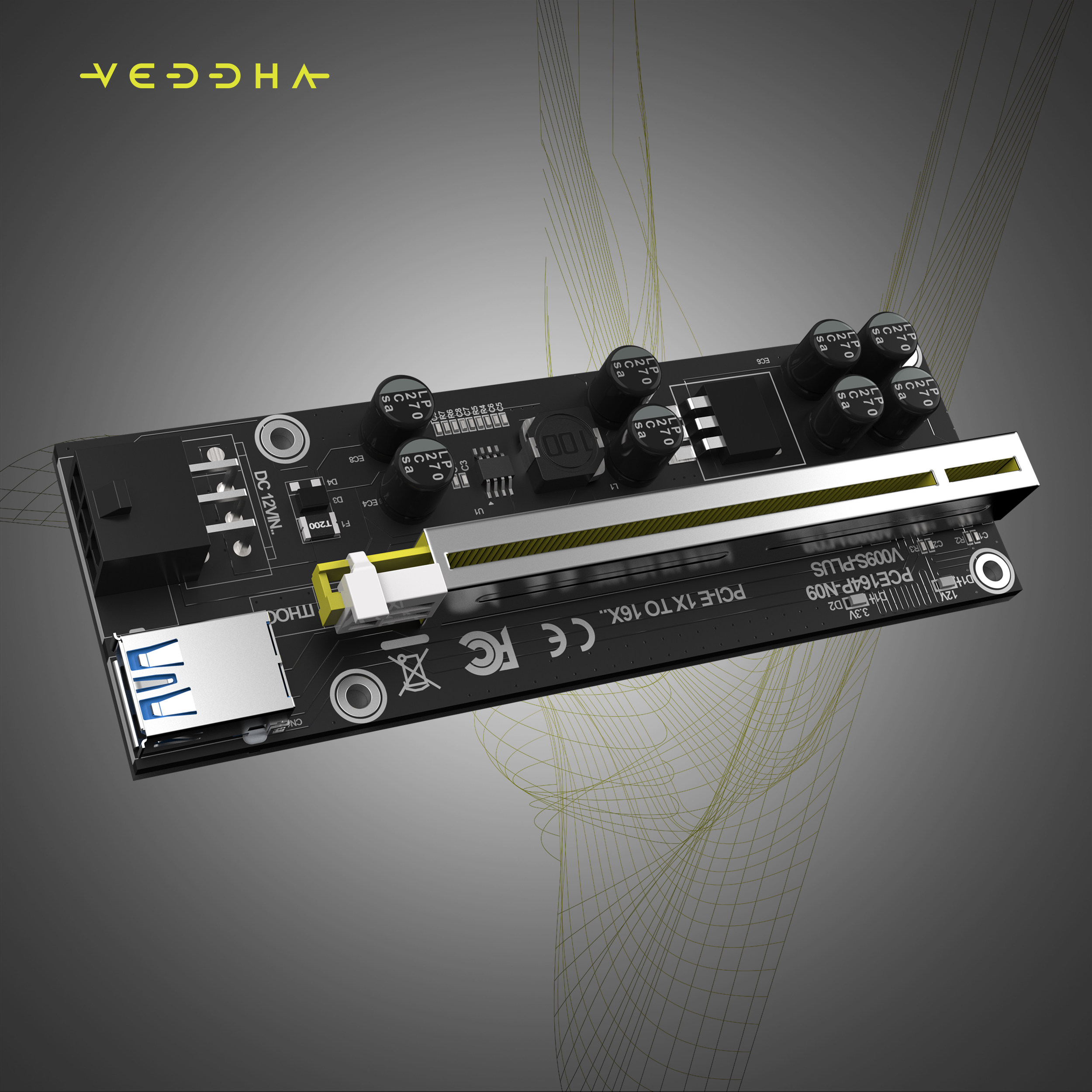 VINDA VEDDHA PCIE EXTENSION CABLE 3090 3080 SPECIAL REINFORCED ADAPTER BOARD FOR HIGH-END GRAPHICS CARD