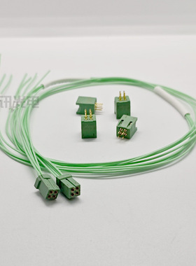 印制板连接器JL24-04TKY-带线双头JL24-04TKH/04ZJB/4ZJW 4芯含税
