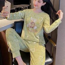 2025年新款睡衣女款秋冬款长袖可爱少女单件/套装圆领家居服秋冬