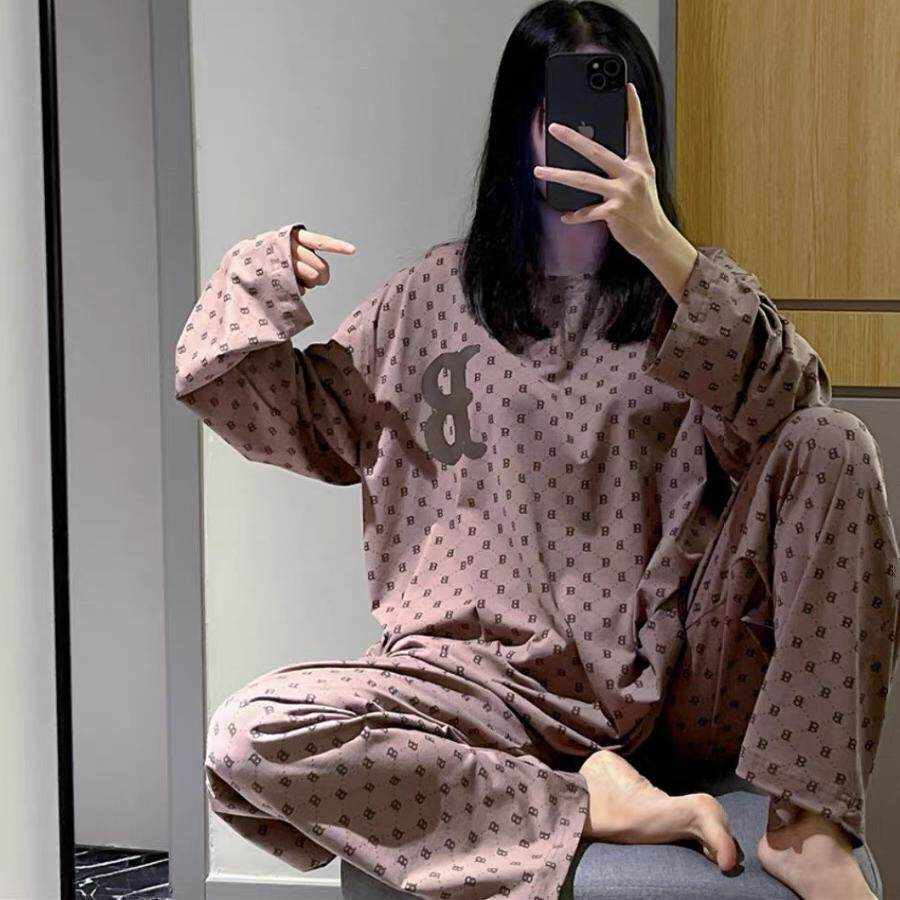 长袖男女情侣可外穿睡衣套装