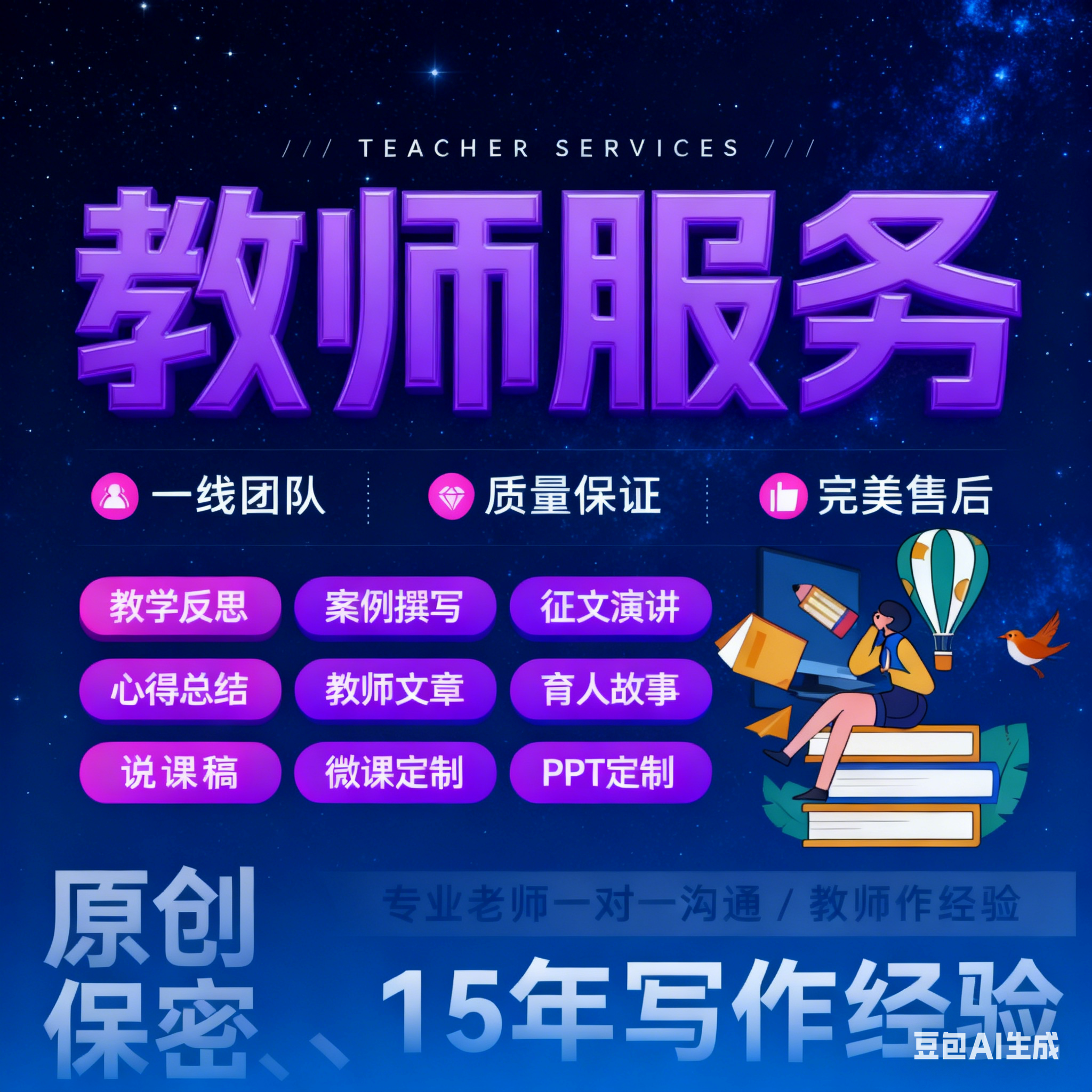 教师服务一对一定制教学设计案例ppt育人故事说课稿说题微课原创