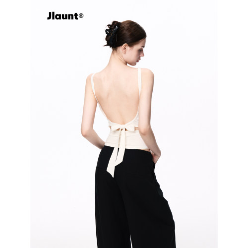 JLAUNT白色吊带背心女外穿夏季