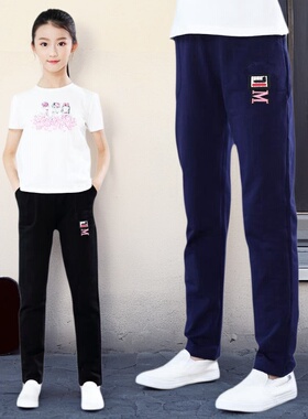 儿童休闲长裤女童运动裤秋季中大童2026韩新款小孩宽松纯棉夏天潮