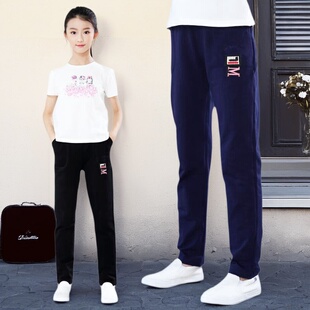 儿童休闲长裤女童运动裤秋季中大童2026韩新款小孩宽松纯棉夏天潮