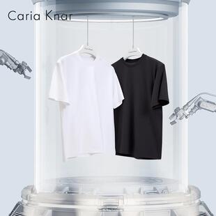 卡诗短袖 Cariaknar2025新款 宽松慵懒风潮牌纯棉T恤男女ins风复古