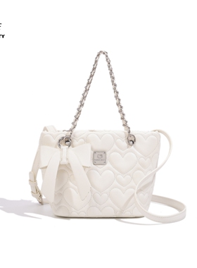 HelloKitty凯蒂猫托特包时尚链条桃心单肩包包女小香风斜挎手提包