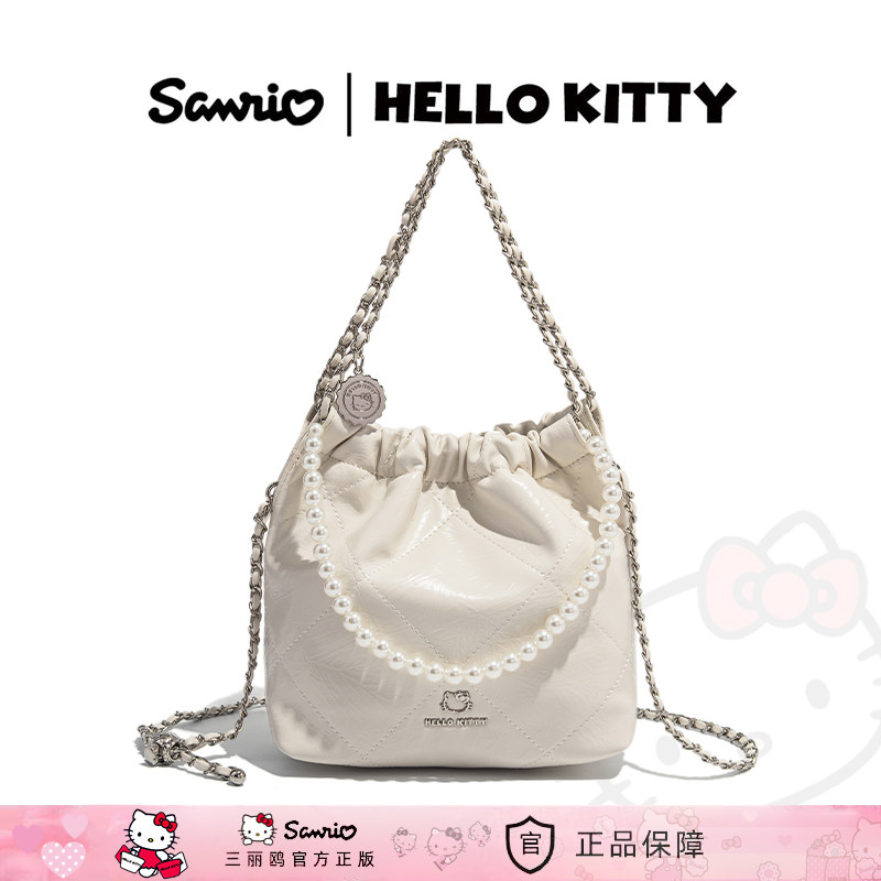 HelloKitty褶皱菱格小香风流浪包图片