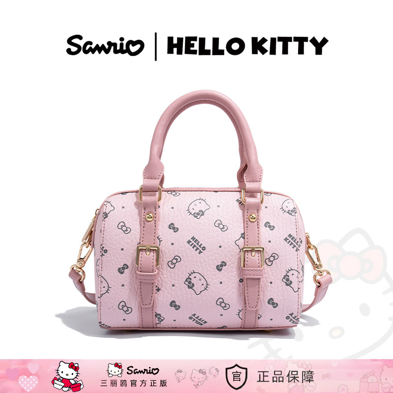 HelloKitty凯蒂猫波士顿包时尚百搭女士斜挎包轻奢质感手提单肩包