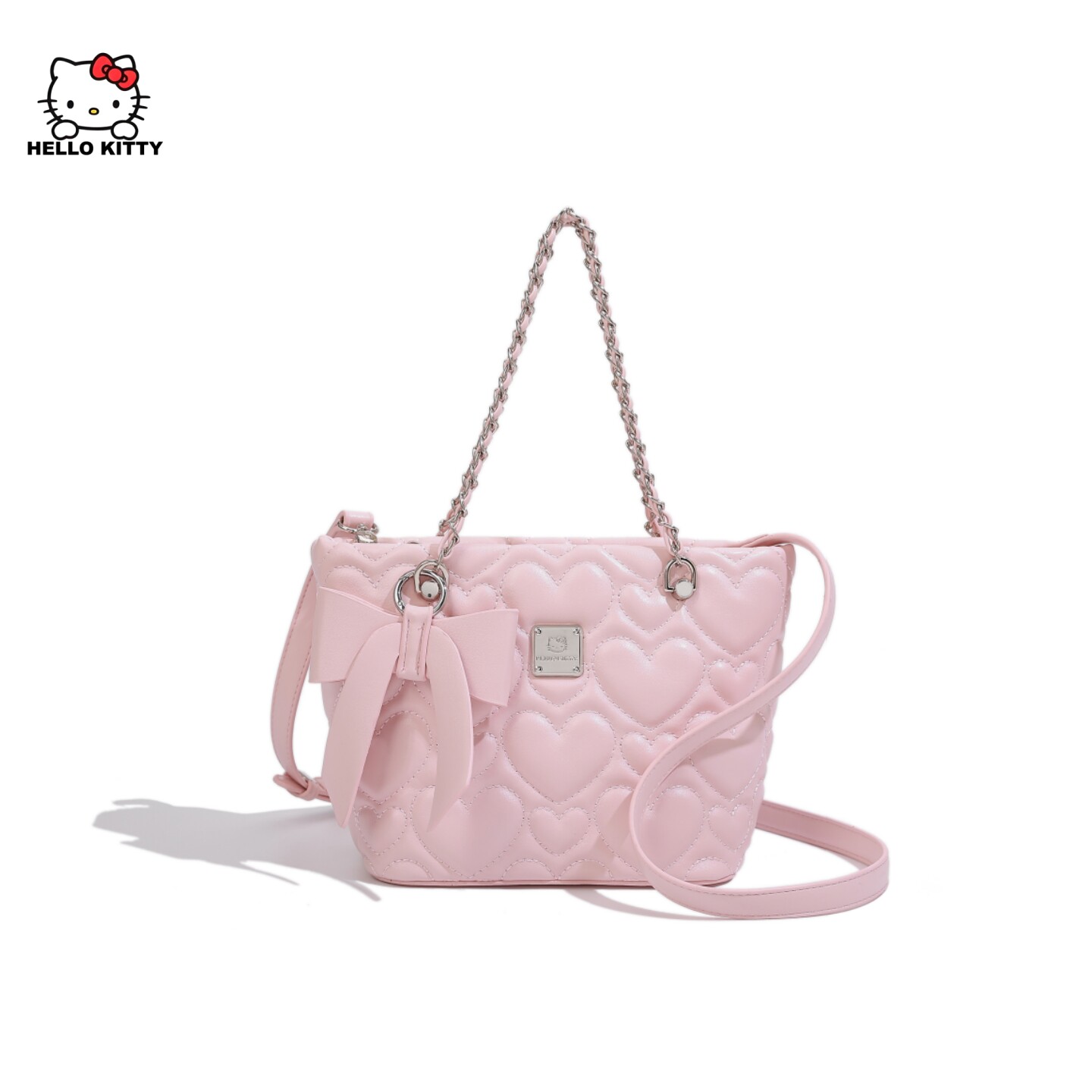 HelloKitty凯蒂猫托特包桃心链条手提包包女可爱少女风斜挎单肩包