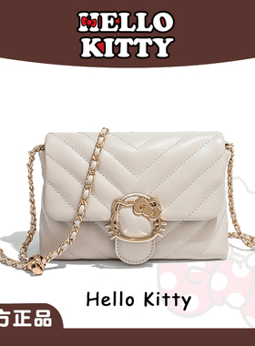 HelloKitty凯蒂猫小方包时尚百搭斜挎包包女小香风休闲单肩信封包