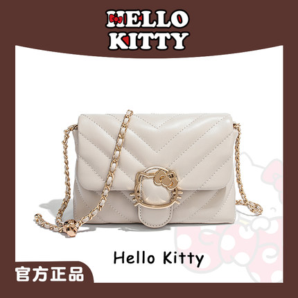 HelloKitty凯蒂猫小方包时尚百搭斜挎包包女小香风休闲单肩信封包