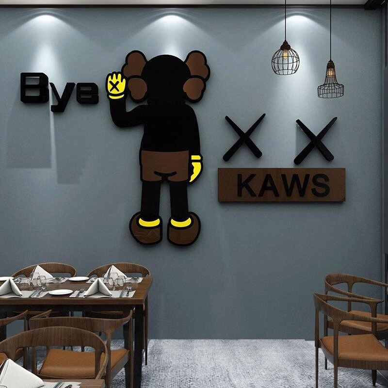 创意kaws网红风拍照装饰品背景墙