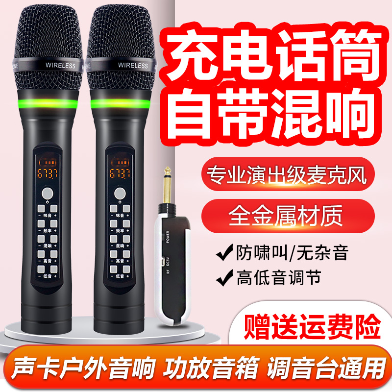 万能带混响舞台音箱无线麦克风