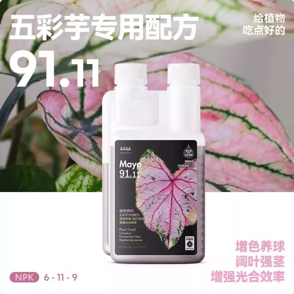 马雅Maya91.11彩叶芋30/500mL增色养球家用均衡天然室内营养液,鲜花速递/花卉仿真/绿植园艺,家庭园艺肥料,淘宝优惠券,粉丝福利购,淘宝优惠卷