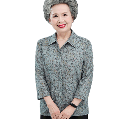 老年人纯棉奶奶套装春秋装