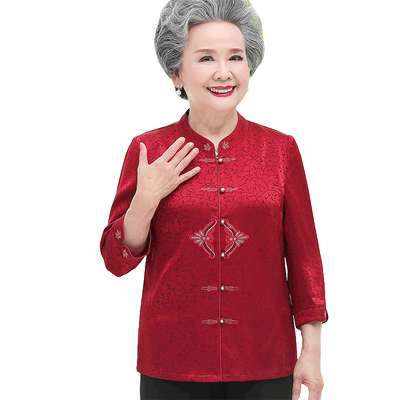 两件套奶奶加肥加大码衬衣夏装