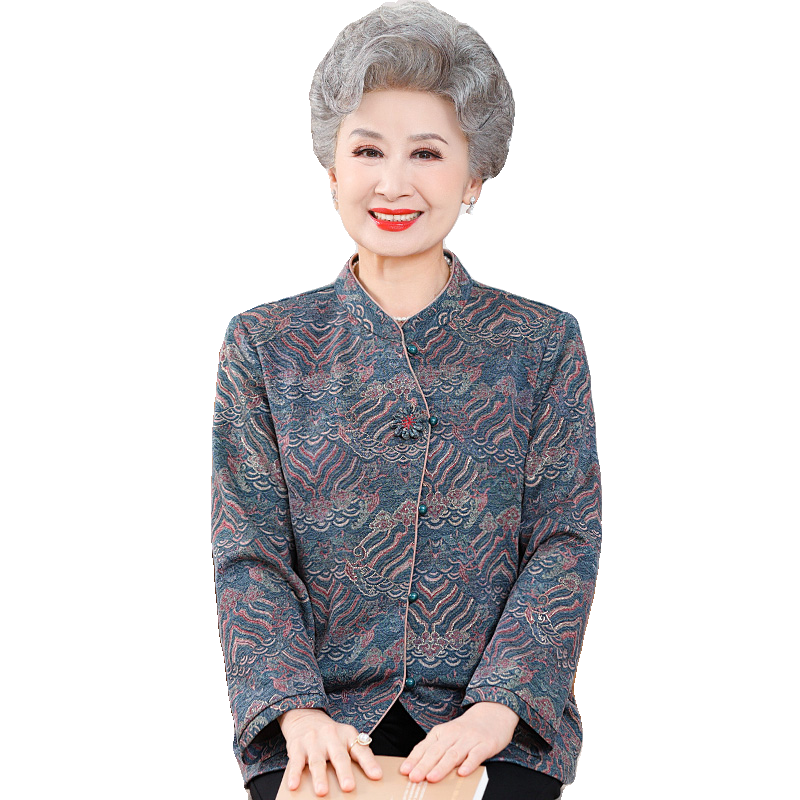 秋装新款女中老年人春秋衬衫外套