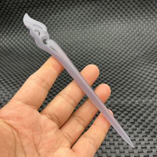 琉璃凤头发簪发钗烟紫色簪子古风汉服发饰影视短剧拍摄新国风头饰