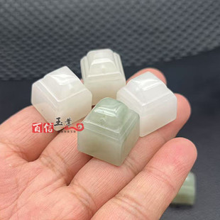 金丝玉秤锤印章吊坠挂件自定义刻字玉佩玉坠颈饰项链坠男女款挂饰