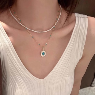爆款 珍珠项链女奢华风叠戴气质高级感轻奢小众锁骨链2025新款 颈链