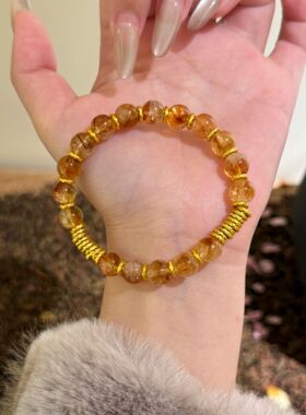 【小富婆】8m黄塔晶手串多样性