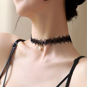 黑色项链锁骨链女高级感2024新款 颈链choker颈带项圈脖子配饰 爆款