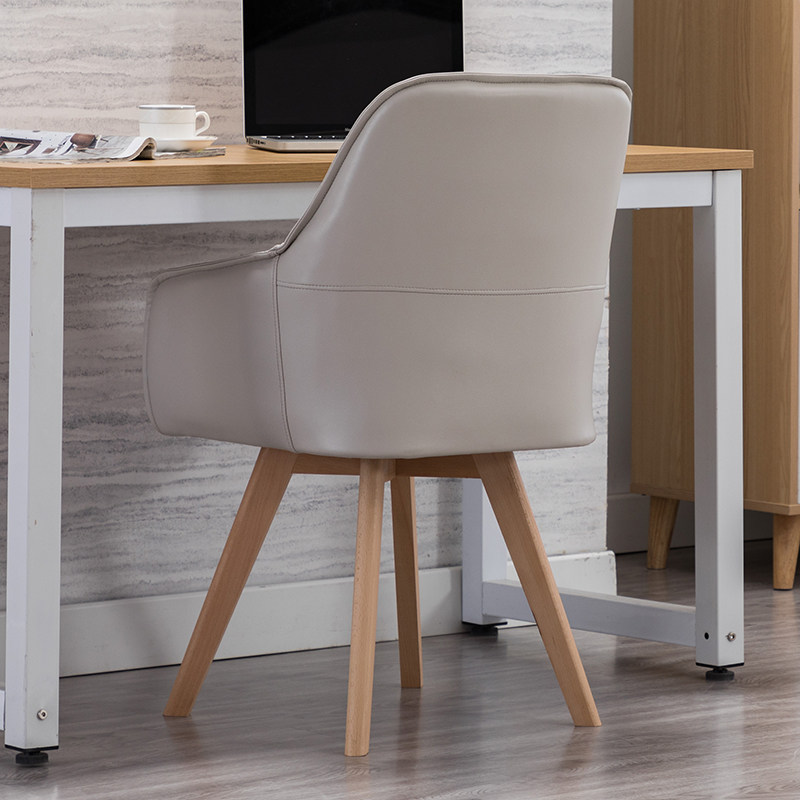 实木电脑椅北欧椅子凳子靠背椅皮革座垫椅家用餐椅休闲办公书房椅,住宅家具,电脑椅,淘宝优惠券,粉丝福利购,淘宝优惠卷