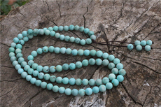 Украшения на руку 「私享」 青青 水草纹湖水绿无优化高瓷绿松石108长链