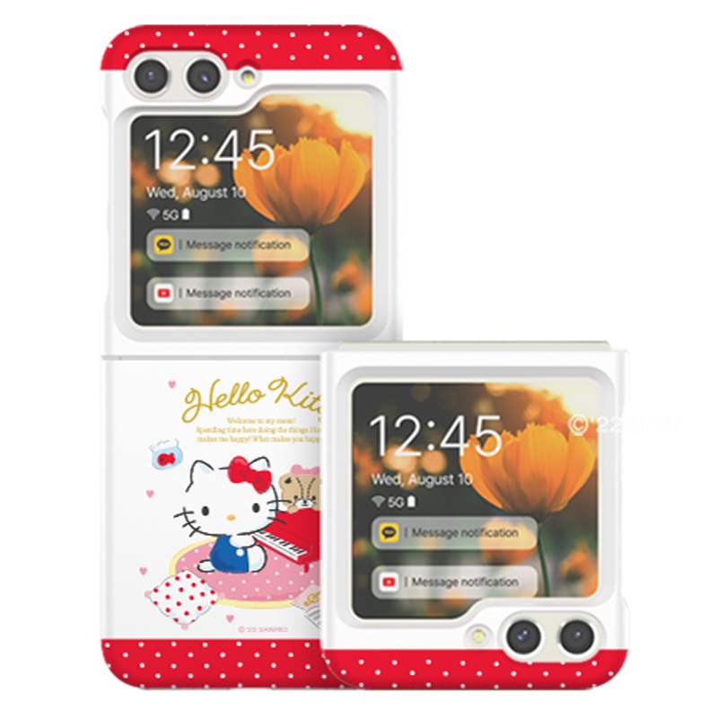 韩国三丽鸥HelloKitty适用三星Zflip6卡通手机壳库洛米Z Flip6/5保护套布丁狗超薄可爱可挂绳美乐蒂W24 flip
