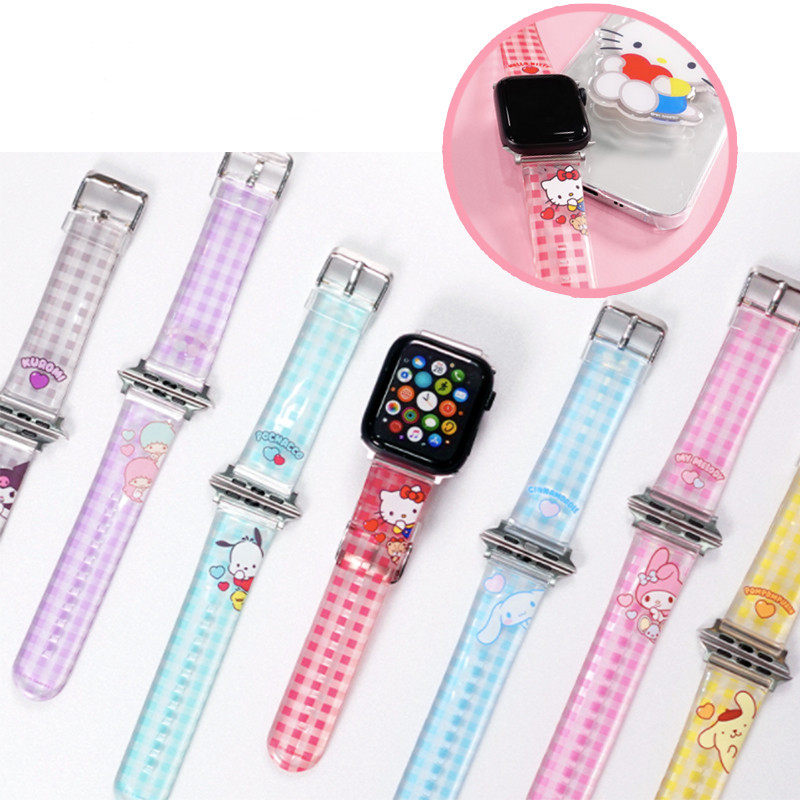 美乐蒂库洛米iwatch8透明手表带