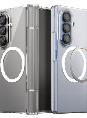 韩国araree适用三星Z Fold7手机壳无线磁吸折叠屏zfold7轻薄硬壳透明磨砂全包铰链w26保护壳简约一体高防护