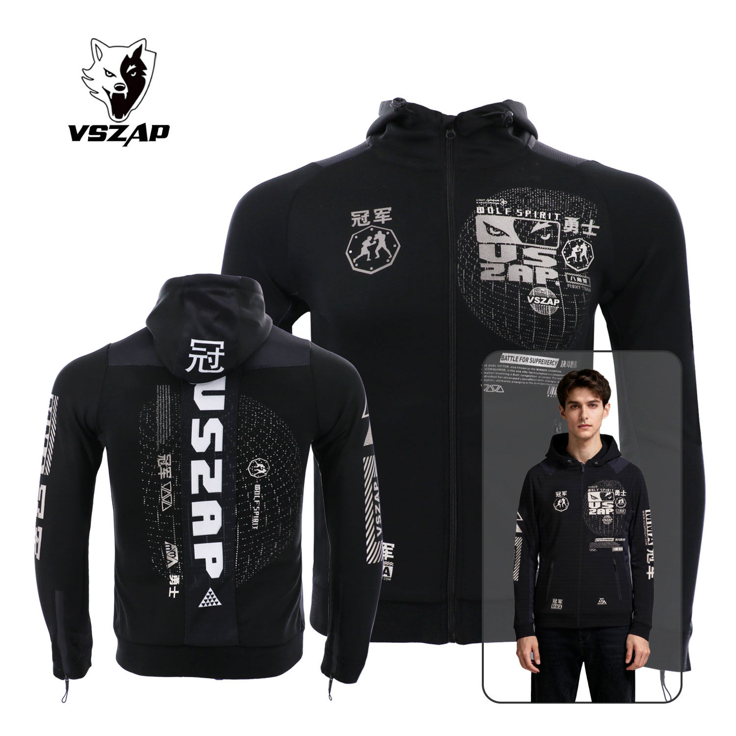 VSZAP冠军勇士搏击运动健身拳击服