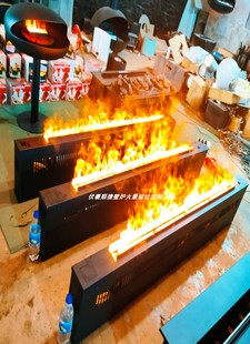 超窄雾化壁炉超薄雾化壁炉伏羲3d火焰极窄宽度雾化壁炉刀片式壁炉