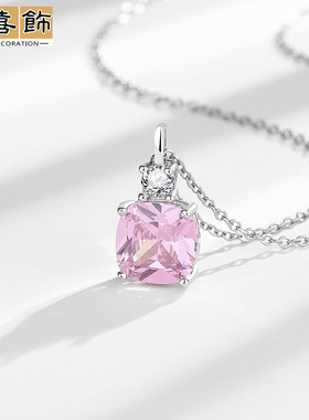 欧美新款跨境奢华微镶吊坠锆石女士香水瓶项链百搭锁骨链饰品批发