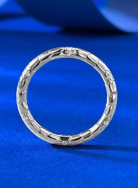 辉之翼新款 2025新款S925银色灵蛇衔尾蛇极简轻奢百搭款素圈指环