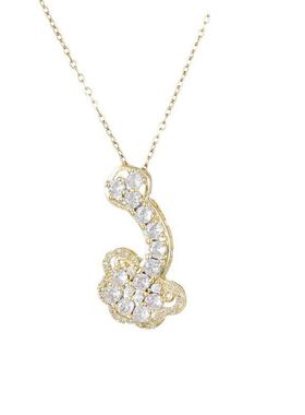 项链女网红复古风锁钛钢项链锆石小众新款设计感吊坠气质个性项链