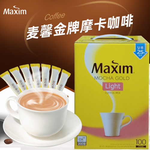 麦馨韩国进口摩卡拿铁速溶咖啡粉