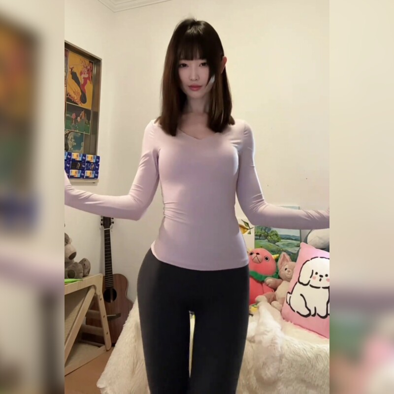 体美缘瑜伽长裤女高腰紧身裤黑色超强弹性运动健身裤