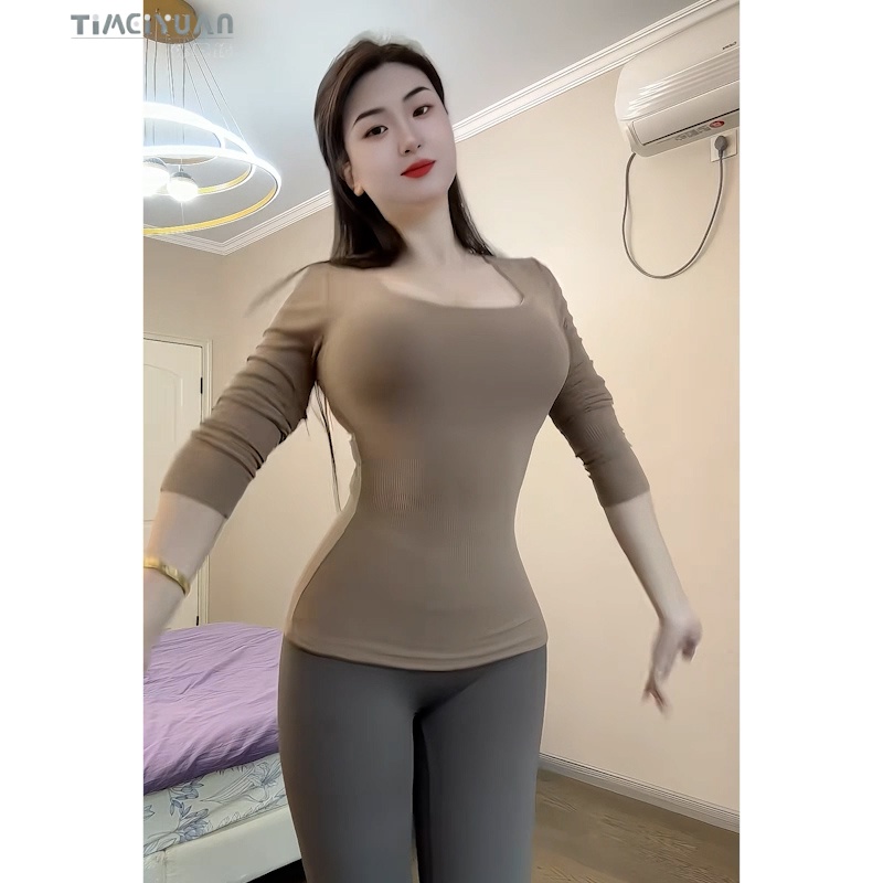 体美缘纯欲U领高腰瑜伽长裤