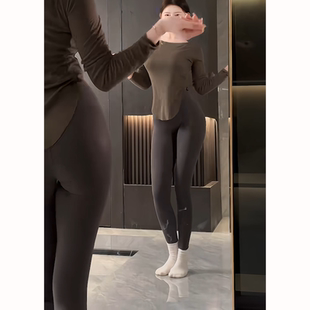 莱卡紧身塑形秋裤 鲨鱼裤 女高腰收腹提臀瑜伽裤