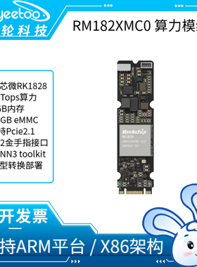 瑞芯微RM182XMC0计算卡协处理器模组3B/7B大模型AI算力20TOPS