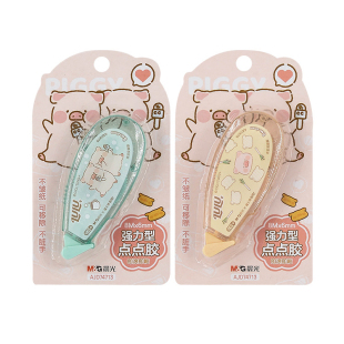 晨光点状双面胶卷轴点点胶LuLu猪系列点点胶AJD74713粉红8m宽6mm