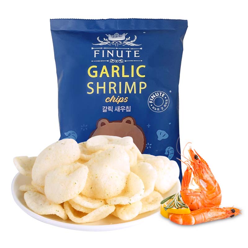 山姆超市代购 韩国进口FINUTE蒜味虾片 休闲网红零食办公室 82g