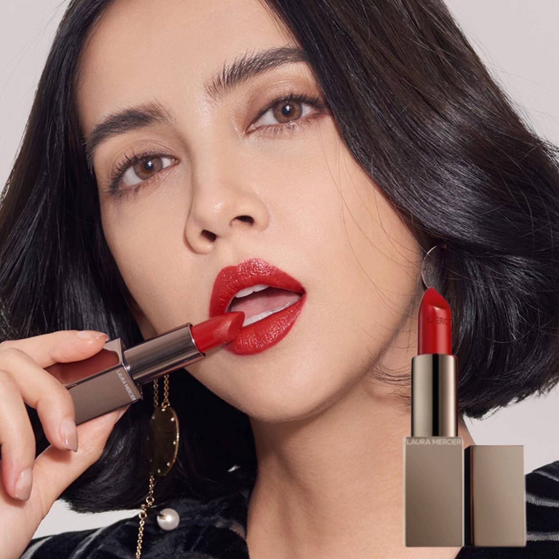 包邮 Laura Mercier罗拉丝滑唇膏口红3.5g 保湿滋润易上色